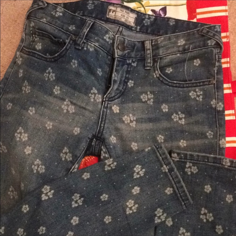 Free people floral jeans 25 - Picture 3 of 8